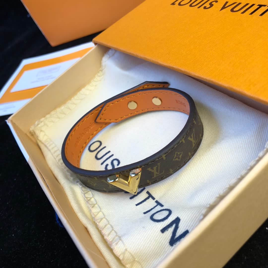 Louis Vuitton Monogram Leather Bracelet